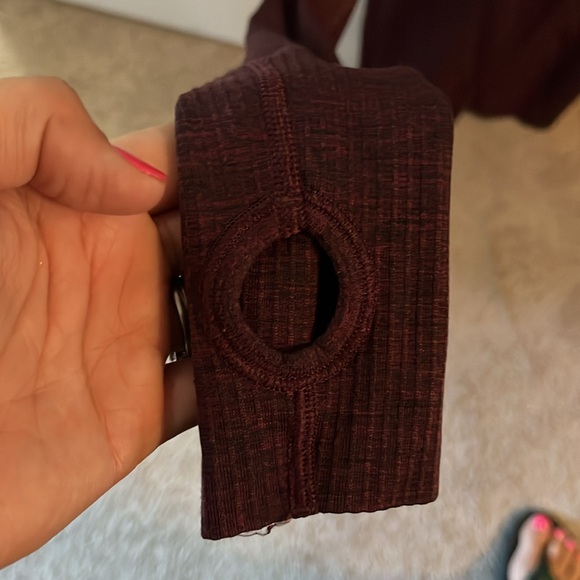 Maroon lululemon long sleeve tee - Picture 3 of 3
